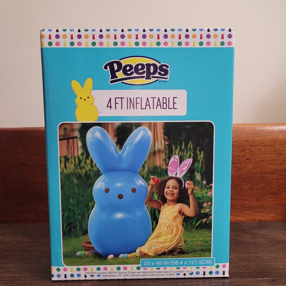 Peeps 4Ft Inflatable Blue Bunny